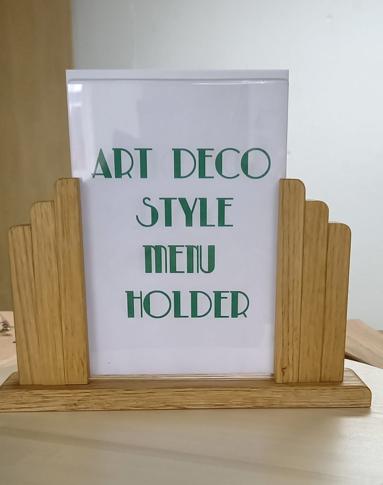 Art Deco Style Menu Holder