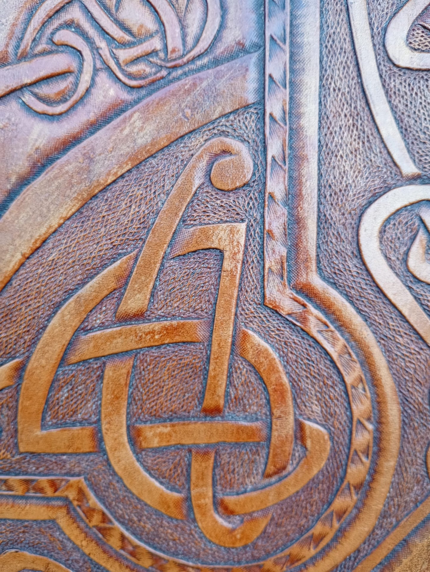 Leather wall hanging