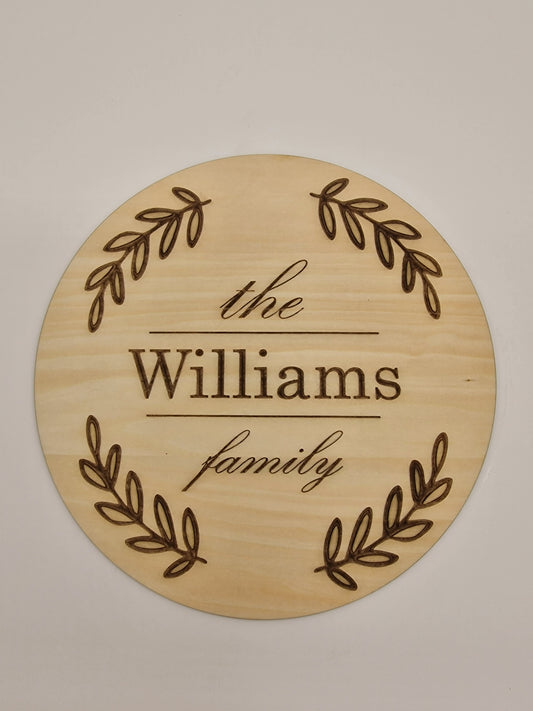 Personalised Family Sign