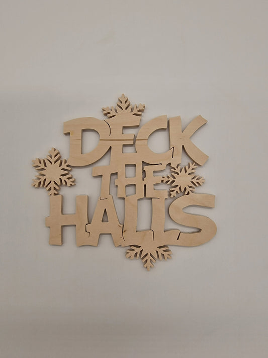 Ornamental 'Deck the Halls' Sign