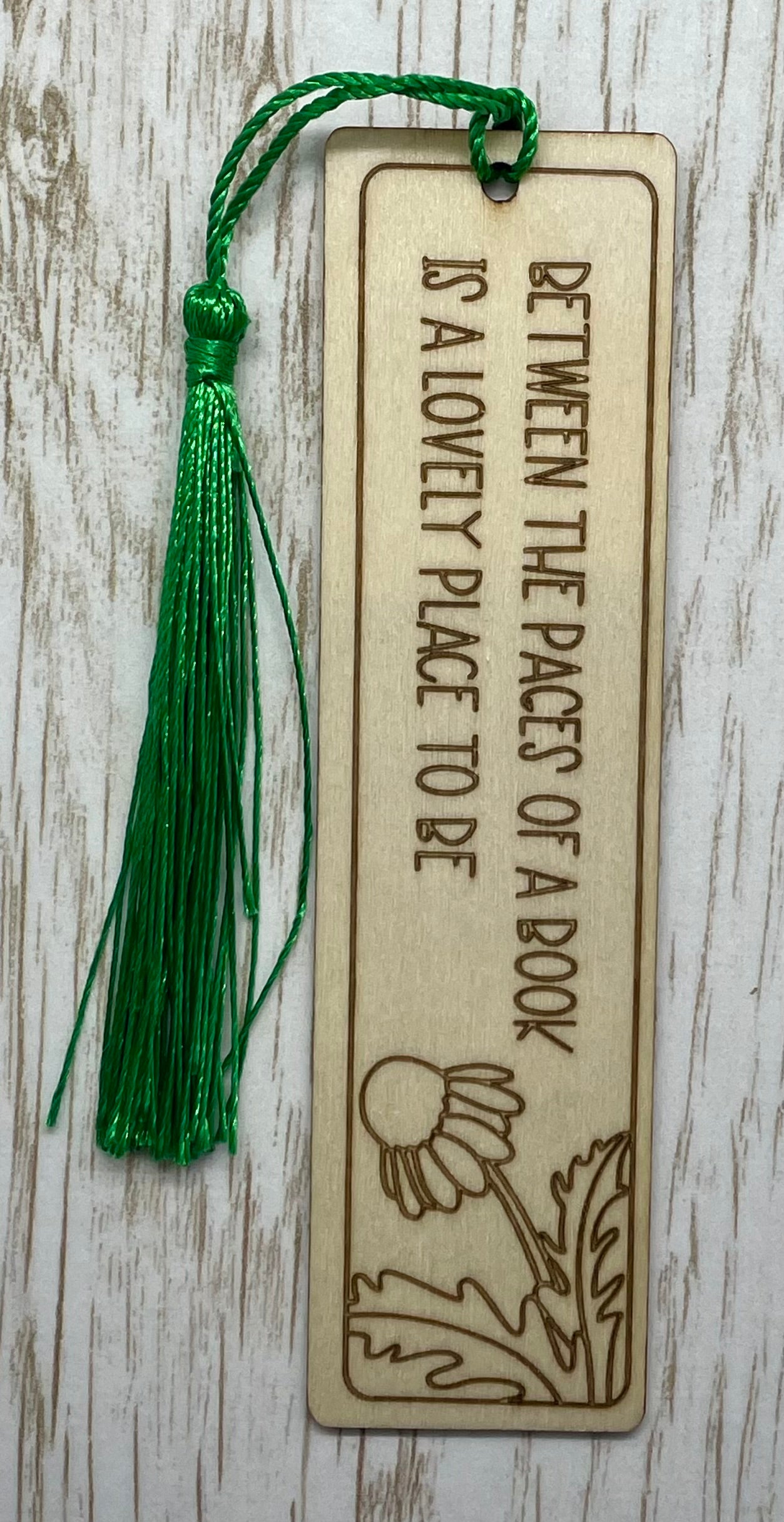 Wooden Bookmark with Tassel (5")