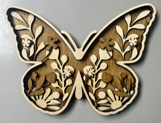 Wooden Layered Butterfly