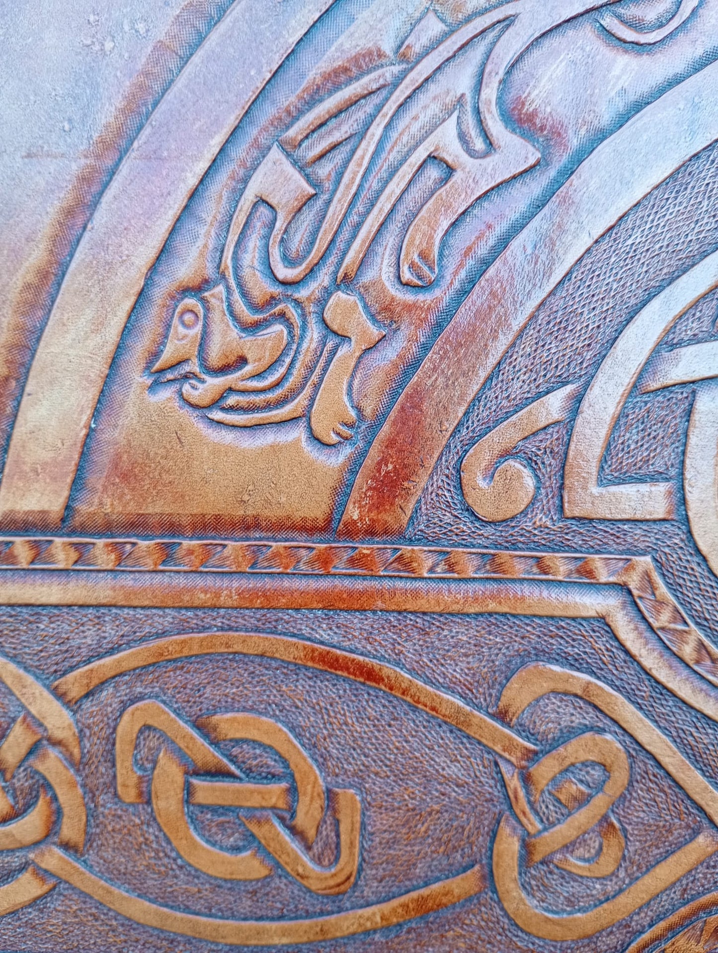 Leather wall hanging