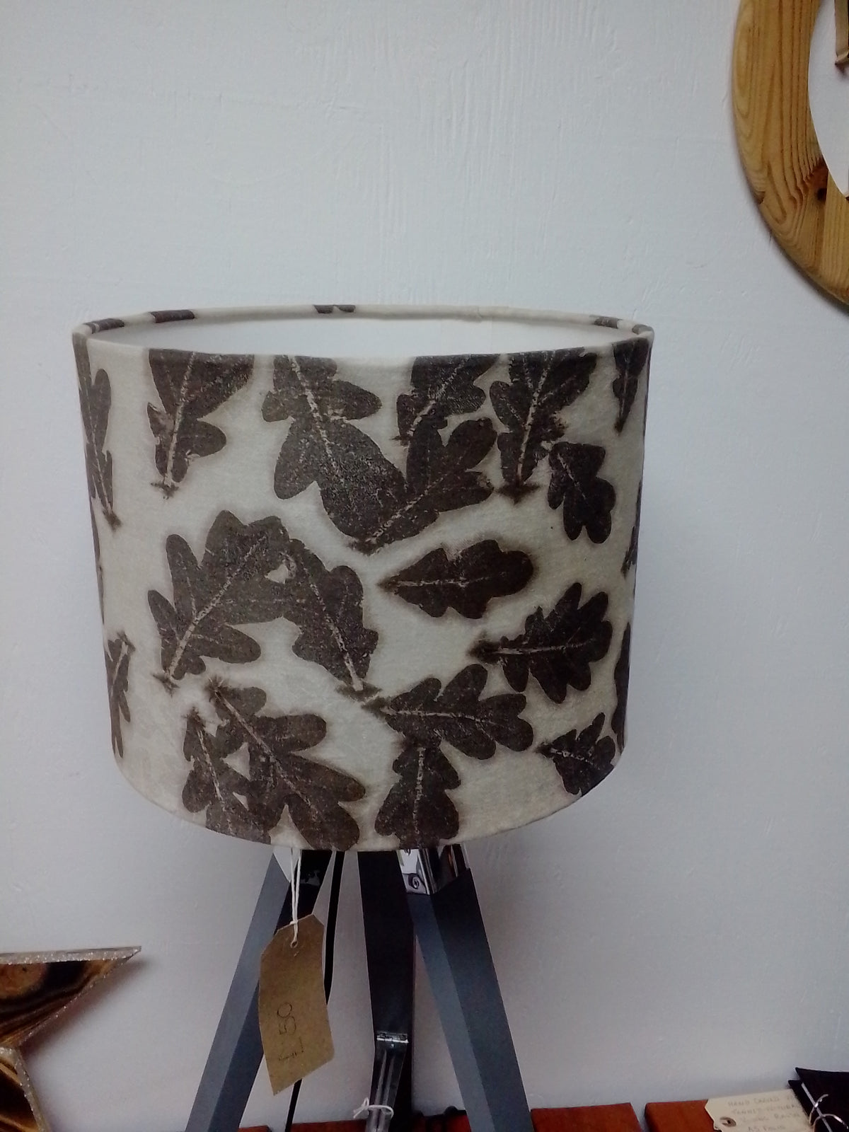 Eco-printed Lampshade on Vintage Cotton